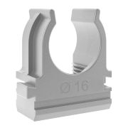 Держатель для труб (клипса) d16мм для монтажн. пистолета сер. (уп.100шт) TOKOV ELECTRIC TKE-LC-16-ZP-C06/100