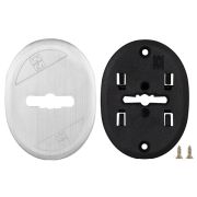 Накладка на сувальдный замок овальная 95.323 (МАТОВЫЙ ХРОМ), 1 шт