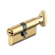 Цилиндровый механизм с вертушкой 164 BM/62 (26+10+26) mm латунь 5 кл.