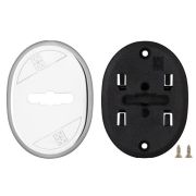 Накладка на сувальдный замок овальная со шторкой 95.324 (ХРОМ), 1 шт