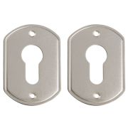 Накладки под цилиндр «Гардиан» никель ГН 30 /пара/, плоская /123:475/