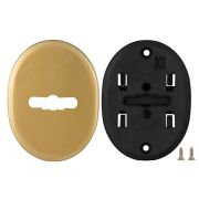 Накладка на сувальдный замок овальная со шторкой 95.324 (БРОНЗА), 1 шт