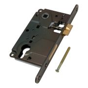 Корпус врезного замка под цилиндр CENTRO B01025.50.12 ригель+защёлка (античная бронза)