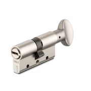 Цилиндровый механизм с вертушкой 164 DBM-E/80 (35+10+35) mm никель 5 кл.