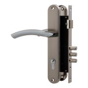 Замок цилиндровый с в комплекте с ручкой LOCKSET.9013 (SET F9011) SN/CP мат.никель