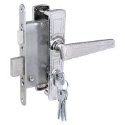 Замок врезной цилиндровый с защёлкой в комплекте с ручкой ЗВ4-3.01 (хром), 4 кл.