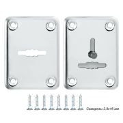 Декоративная накладка ESC081-SS (нержавейка) на сув. замок (1 пара) «2»