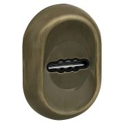 Накладка на сувальдный замок ESC.S-auto/CRE/OV.13 (ESC-13S) с авт. шторками AB зелёная бронза