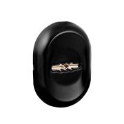 Накладка на сувальдный замок ESC.S-auto/CRE/OV.13 (ESC-13S) с автомат. шторками BL черный (1шт.)