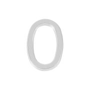 Цифра «0» самоклеящаяся ABS (50х37) (FUARO)  CP хром