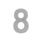Цифра «8» самоклеящаяся SS304 (50х30) (FUARO) SSC сатинированный хром