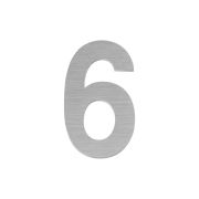 Цифра «6» самоклеящаяся SS304 (50х30) (FUARO) SSC сатинированный хром