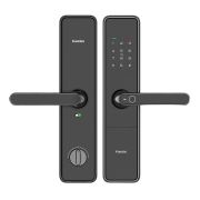 Замок врезной электронный к с ручкой Kaadas S500-5W с отпечатком пальца, с WiFi, черный