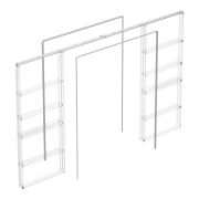 Комплект для обрамления пенала для двухстворчатой двери SLD.Comfort-PENAL frame 1800/2900 AL