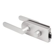 Комплект: замок+ручка для стеклянной двери Space.GL.LWC AL алюминий