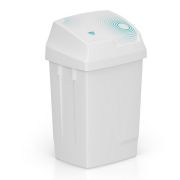 Мусорное ведро с крышкой TTS Lindy Swing белое, 50 л, набор этикеток для раздельного сбора мусора Артикул: 00005880W