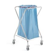 Тележка TTS Dust 120 л с круглой горловиной, хромированная, складная Артикул: 00004021