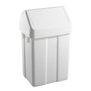 Мусорное ведро с крышкой TTS MAX белое, 25 л. Артикул: 00005200