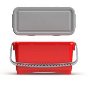 Прямоугольное ведро TTS Hermetic 20 л., с герметичной крышкой, красное Артикул: 0R003215