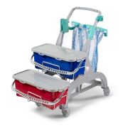 Уборочная тележка TTS Nick Hermetic 106 с 2-мя герметичными 10 л контейнерами и держателем мешка Артикул: 0D006506E