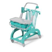 Уборочная тележка TTS Nick Hermetic 105, зелёные база и ведро 10 Л, серая рукоятка, держатель мешка 50 Л Артикул: 0D0V6505