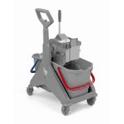 Уборочная тележка TTS Nickita Wiz, отжим Wiz, боковая ручка, двухведерная, серая база Артикул: 00086162DEE