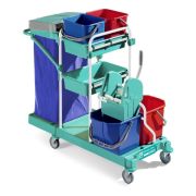 Уборочная тележка TTS GREEN 150 с серыми стойками Артикул: 0R003150