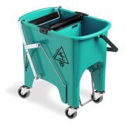 Ведро с роликовым отжимом TTS Squizzy Roll, 15 л., зеленое, на колесах Артикул: 0V006415
