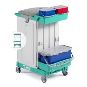 Тележка TTS MAGIC SYSTEM 600V с 90 Л держателем для сбора мусора и выдвижным ящиком Артикул: MS600V0C0000