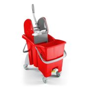 Двойное ведро TTS Action Pro Tec, 30 л., красное, с отжимом, на колесах Артикул: 0R006480
