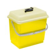 Ведро TTS 4л, желтое, с герметичной крышкой для одноразовых пропитанных салфеток Артикул: 00003380