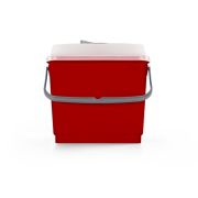 Ведро TTS 4л, красное, с герметичной крышкой для одноразовых пропитанных салфеток Артикул: 00003381