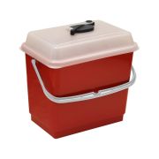 Ведро TTS 4 л., красное, с крышкой, для одноразовых салфеток, 10 шт. Артикул: 00003381K10