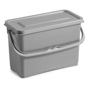 Ведро с герметичной крышкой TTS Hermetic, 8 л., серое, с крышкой Артикул: 0E003255