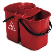 Ведро двойное для уборки TTS FOX, 8+6 л., красное, с отжимом Артикул: 00005250