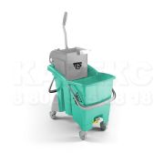 Ведро TTS Action Pro O-Key, 30 л., зеленое, с отжимом, на колесах Артикул: 0V036484