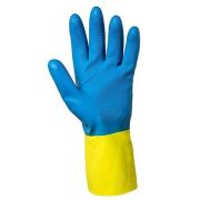 KleenGuard® G80 Kimberly-Clark 38744 Неопреновые перчатки для защиты от химических веществ - 30см, индивидуальный дизайн для левой и правой руки / Желтый и голубой / Артикул: 38744