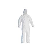 Комбинезон Kimberly-Clark KleenGuard® A30 Воздухопроницаемый для защиты от брызг жидкостей и твердых частиц - С капюшоном / Белый / Артикул: 98001