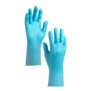 Нитриловые перчатки Kimberly-Clark KleenGuard® G10 Blue Nitrile - 24см, единый дизайн для обеих рук / Синий / XS Артикул: 57370