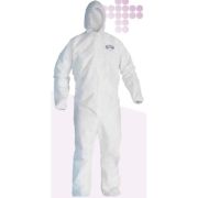 Комбинезон Kimberly-Clark KleenGuard® A30 Воздухопроницаемый для защиты от брызг жидкостей и твердых частиц - С капюшоном / Белый / Артикул: 98006