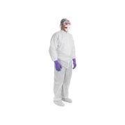 Комбинезон Kimberly-Clark KLEENGUARD®A8 Воздухонепроницаемый для защиты от брызг и твердых частиц с высоким воротником / Белый / S Артикул: 47691