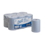 Бумажные полотенца Kimberly-Clark в рулонах Scott® Essential SlimRoll синие однослойные (6 рулонов х 190 метров) Артикул: 6696