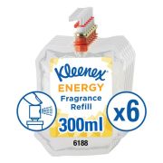 Освежитель воздуха Kimberly-Clark KLEENEX® Аромат Energy - Сменный блок / Прозрачный /300 ml Артикул: 6188