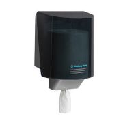 Диспенсер Kimberly-Clark настенный для рулонов с центральной подачей чёрный Артикул: 7087