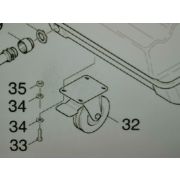 Karcher Колесо поворотное, D 125 Артикул: 6.435-071.0