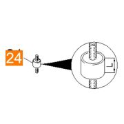 АМОРТИЗАТОР ВАКУУМНОГО МОТОРА 2XM6 D20 H12 Артикул: 6.339-241.0