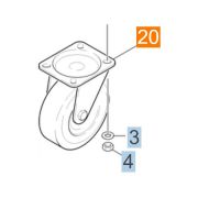 КОЛЕСО ПОВОРОТНОЕ, D 125 Артикул: 6.435-710.0