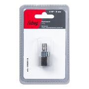 FUBAG Переходник 1/4 дюйма F на елочку 8мм с обжимным кольцом 11Х13мм, блистер 1 шт