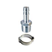 FUBAG Переходник 1/4 дюйма М на елочку 10мм с обжимным кольцом 10x15мм