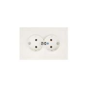 Розетка 2-мест. с/з СП ZIMA IP20 16А ПБТ безвинт. зажим слон. кость LEZARD 704-9000-127BQC